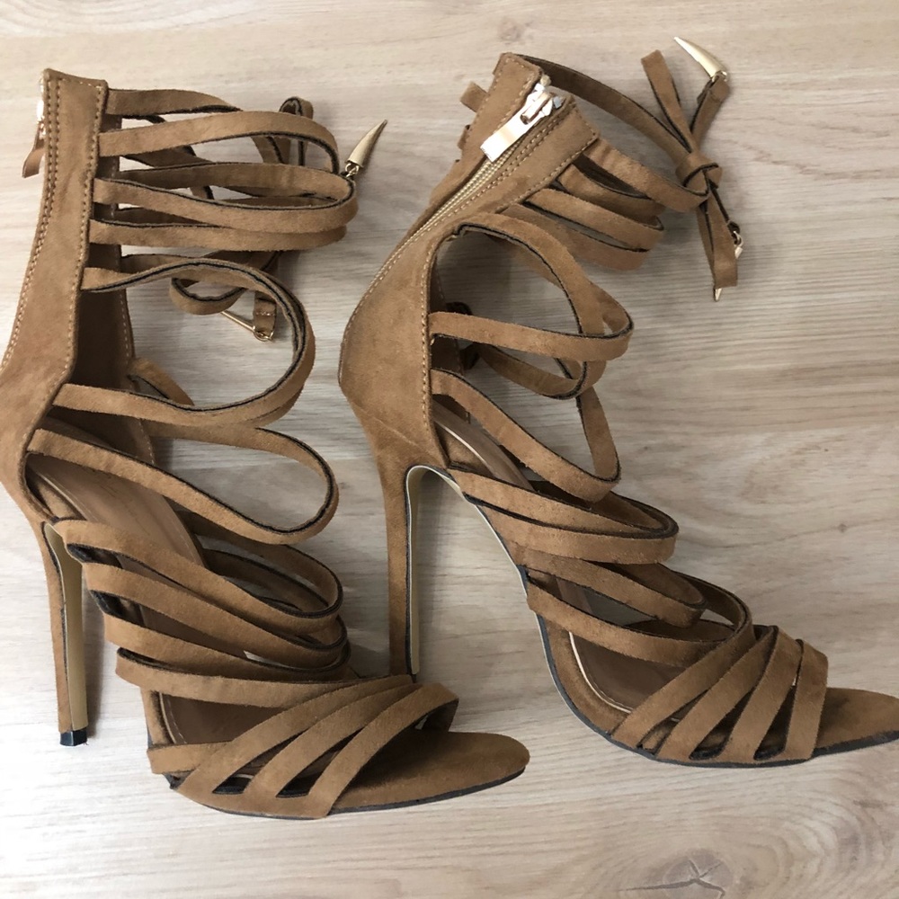 Brown Faux Suede sandals